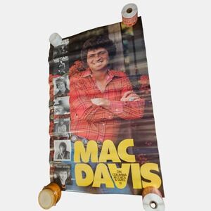 Mac Davis Vintage 1970s Promo‎ Poster 23x36 Columbia Records Country Pop Advert